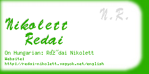 nikolett redai business card